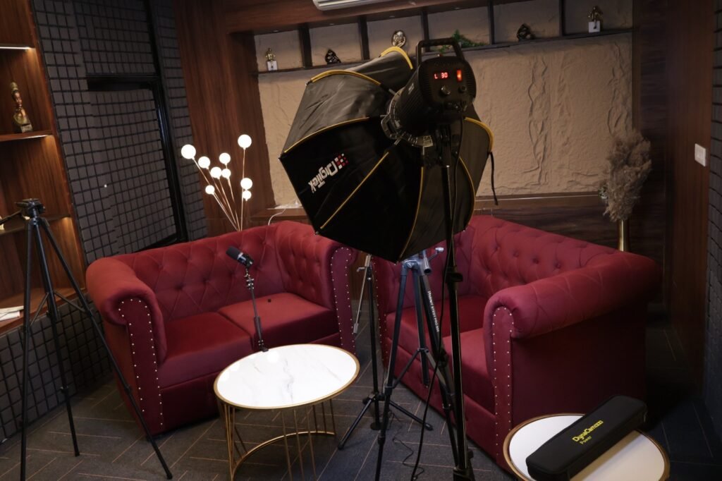 Studio Teczie podcast studio interior, Gurgaon