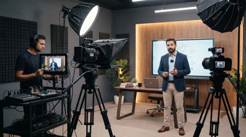 YouTube Video Shooting Studio in Gurgaon: 4K Multi-Camera Setup for Creators, Vloggers, and Educators 2 YouTube Video Shooting Studio in Gurgaon
